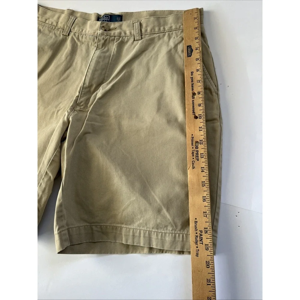 Polo Ralph Lauren Shorts Size 35 Khaki Cotton Prospect Classic Chino Golf Summer